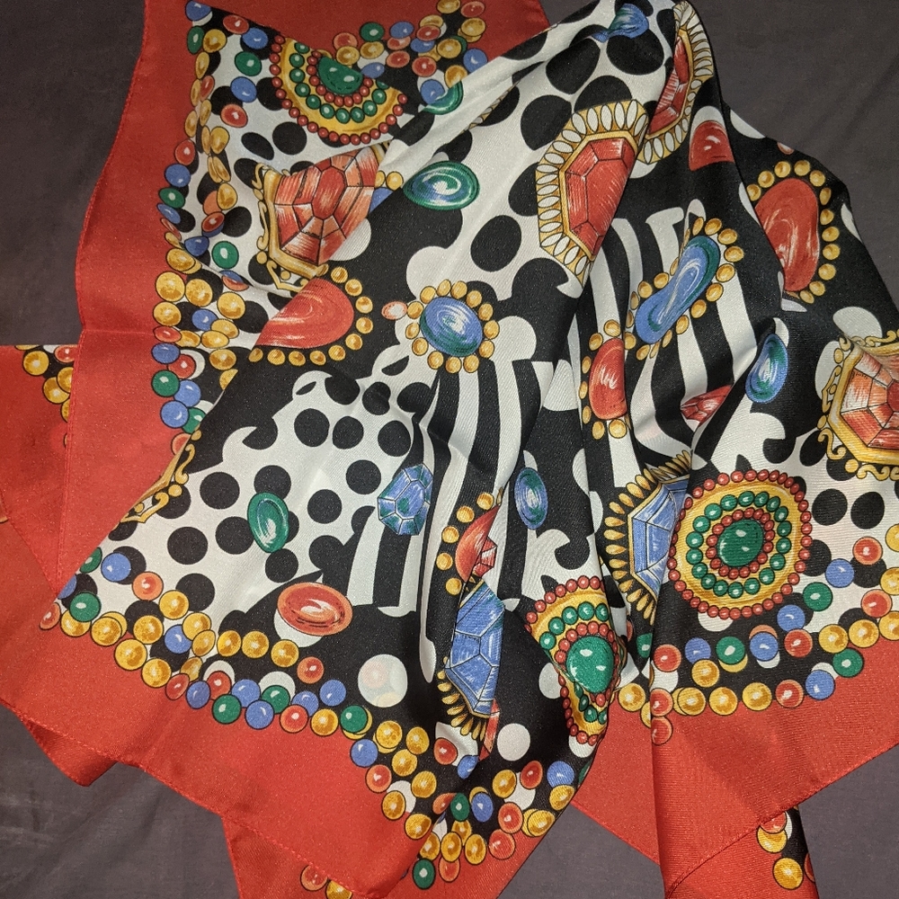 Vintage Polyester Jewelry Scarf